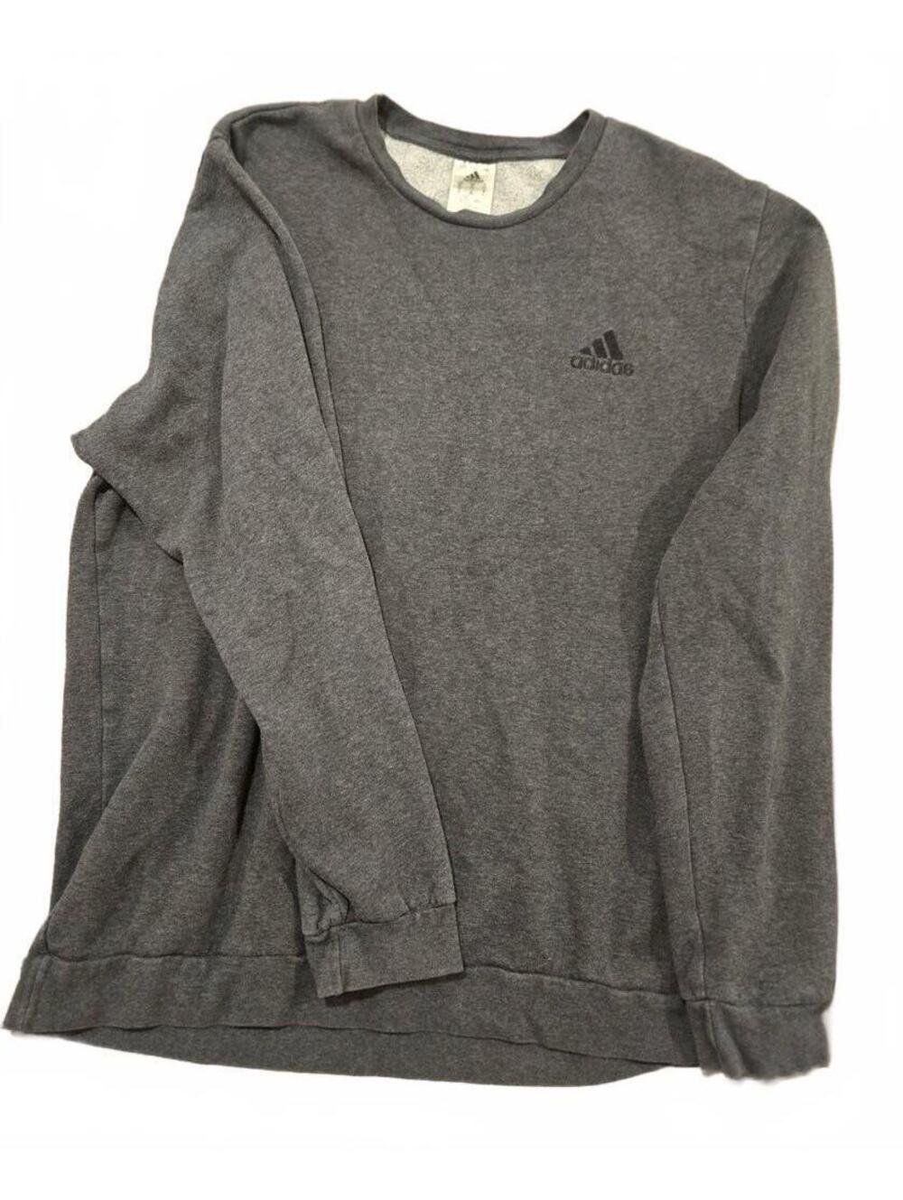 Adidas Men's Gray Crewneck Sweatshirt